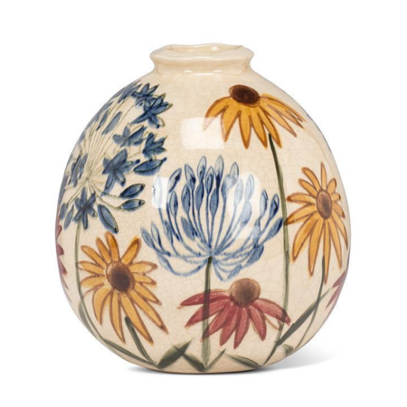Abbott Ball Vase 9" - Blue Allium