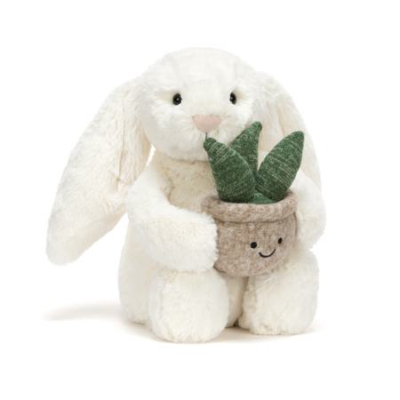 Jellycat Cream Bunny with Plant