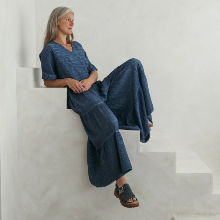 POKO SKIRT PANTS CRINKLE DENIM