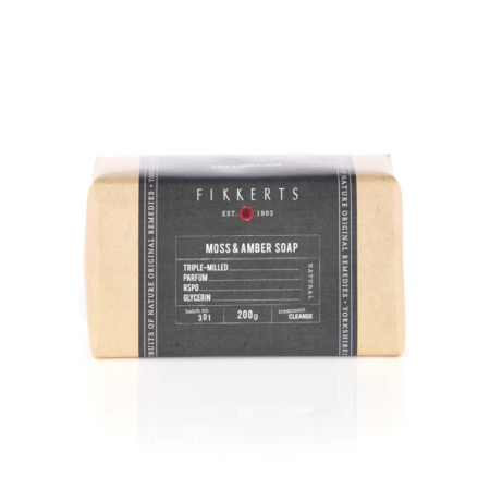 Fikkerts Fruits of Nature Gentleman's Bar Soap - Moss and Amber