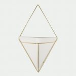 Umbra Trigg Wall Vessel - White and Brass