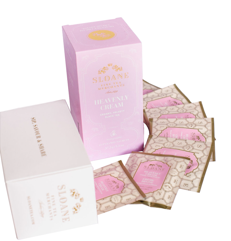 Sloane Fine Tea Heavenly Cream Sachets Bradshaws and Kitchen Detail