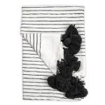 Pokoloko Sketched Charcoal Pom Pom Throw