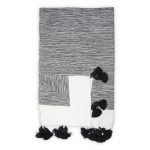 Pokoloko Mixed Charcoal Pom Pom Blanket