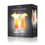 Final Touch Hurricane Cocktail Glass Set - Image 2