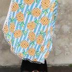 Fouta Round Beach Towel - Pinneapple
