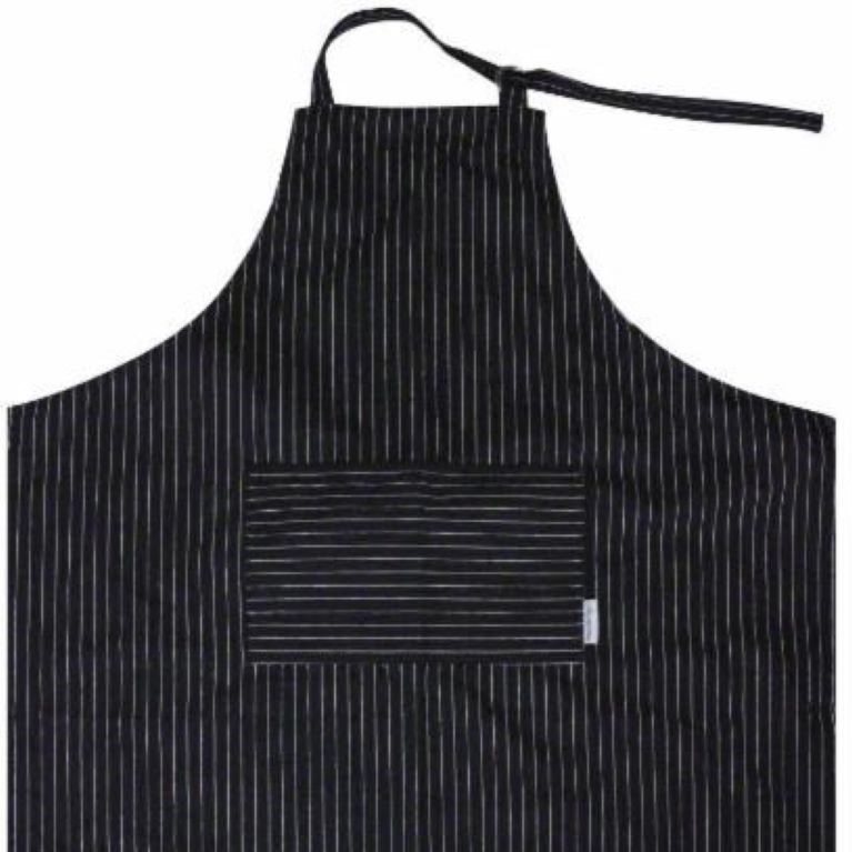 Now Designs – Black Pinstripe Mighty Apron | Bradshaws and Kitchen Detail