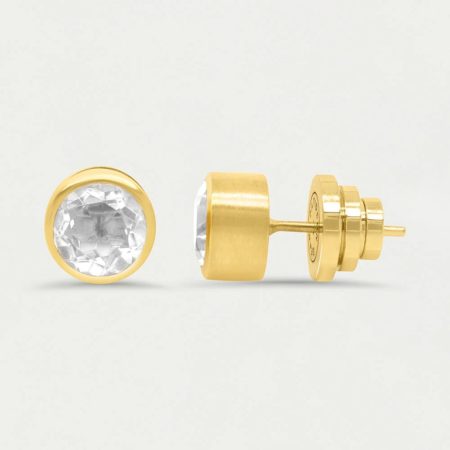 Dean Davidson Signature Large Knockout Stud Earrings - Crystal Quartz