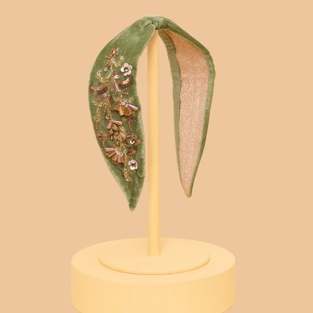 Powder Design Velvet Headband Golden Wildflowers Bradshaws and