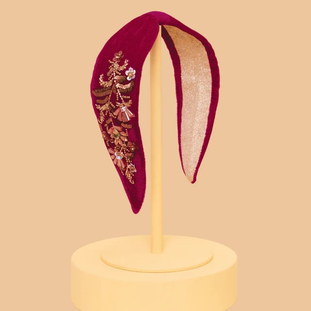 Powder Design Velvet Headband Golden Wildflowers Bradshaws and