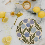 Deny Designs Round Cutting Board - Periwinkle Tulip Field
