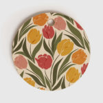 Deny Designs Round Cutting Board - Tulip Field Sunset Palette - Image 3