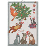 Ekelund Tea Towel - Purr-fect Christmas - Image 2