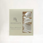 HoneyLux SIlk Scrunchie - White - Image 4