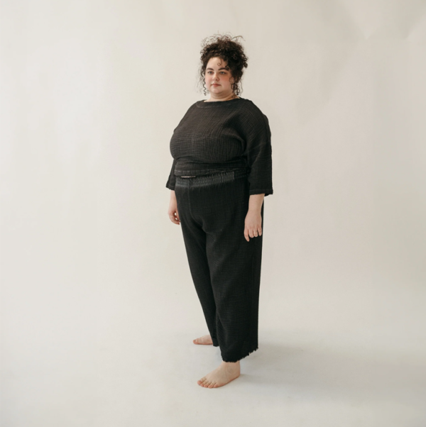 Pokoloko Crinkle Palazzo Pants Plus - Black - Image 4