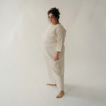 Pokoloko Crinkle Palazzo Pants Plus - Cream - Image 2
