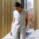 Pokoloko Waistcoat - Striped Crinkle