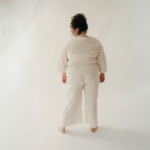 Pokoloko Crinkle Palazzo Pants Plus - Cream - Image 4