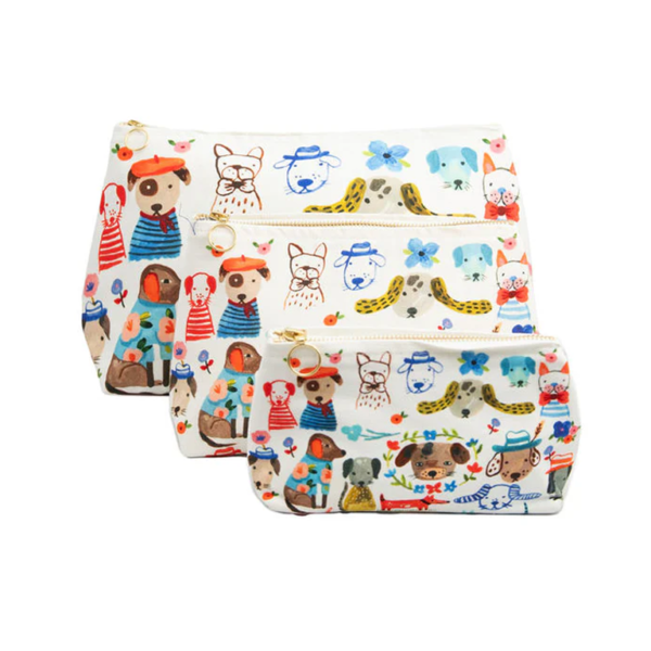 Bon|Artis Cosmetic Bag - Painted Dog LG