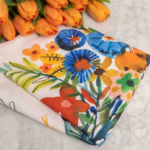 Bon|Artis Teatowel Blue & Orange Bouquet - Image 2