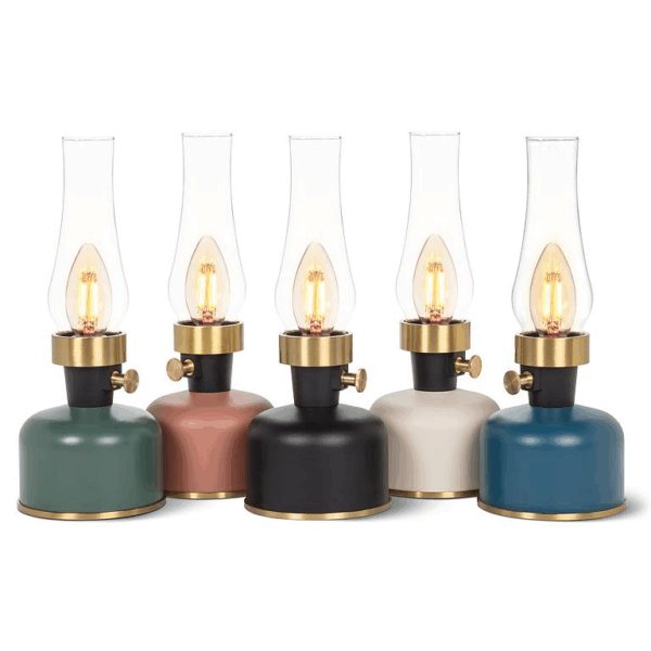Abbott LED Lamp Lantern with Chimney - Green Frost - Image 2