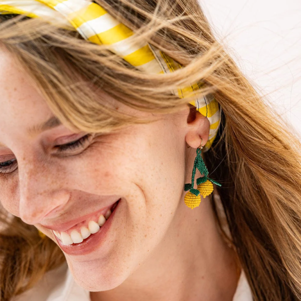 Ink&Alloy Lottie Beaded Earrings - Lemons - Image 2