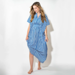 Ink&Alloy Margaret Kaftan – Blue Stripe