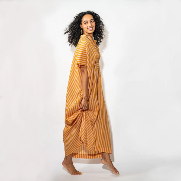 Ink&Alloy Margaret Kaftan - Blush and Mushroom
