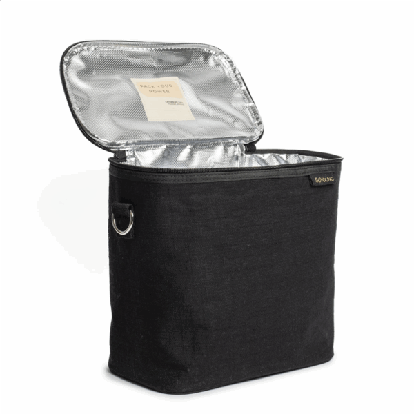 SoYoung Lunch Poche - Black Linen - Image 3