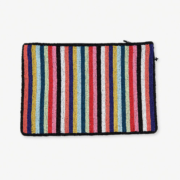 Ink&Alloy Annabella Multi-Stripe Beaded Clutch - Image 2