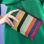 Ink&Alloy Margaret Beaded Striped Clutch - Image 2