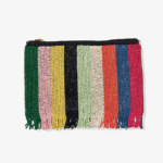 Ink&Alloy Margaret Beaded Striped Clutch