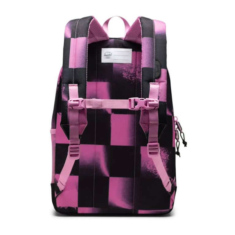 Herschel Supply Co. Heritage Backpack Youth - Stencil Checker Opera Mauve - Image 3