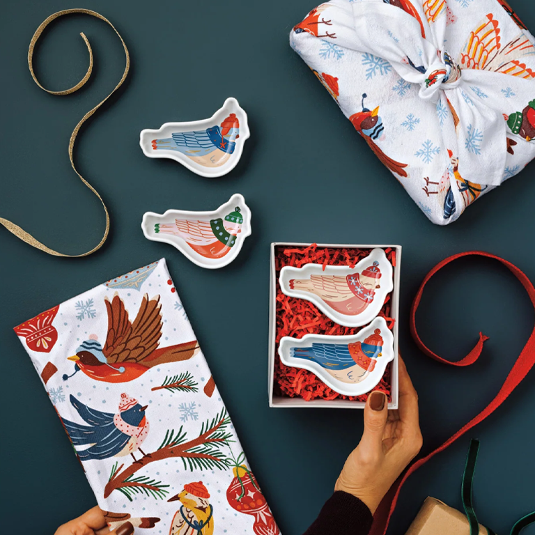 Danica Teatowels Set of 3 - Season's Tweetings - Image 2