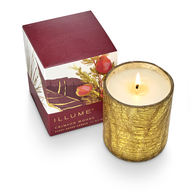 Illume Crackle Candle Small - Crimson Woods
