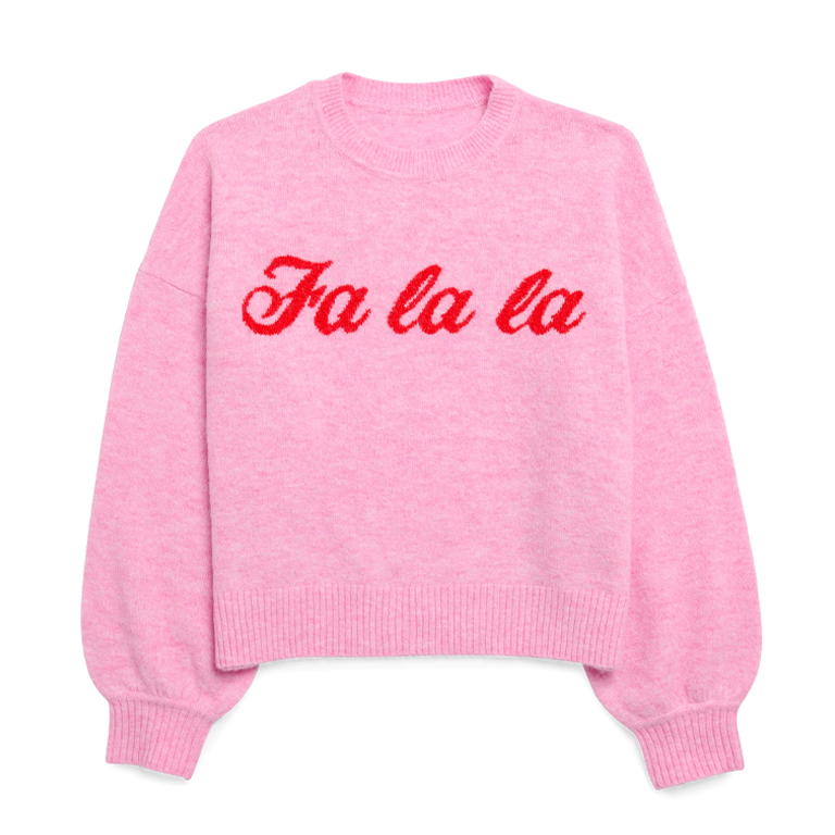 Shiraleah Sweater Fa La La Bubblegum Pink - Small - Image 2