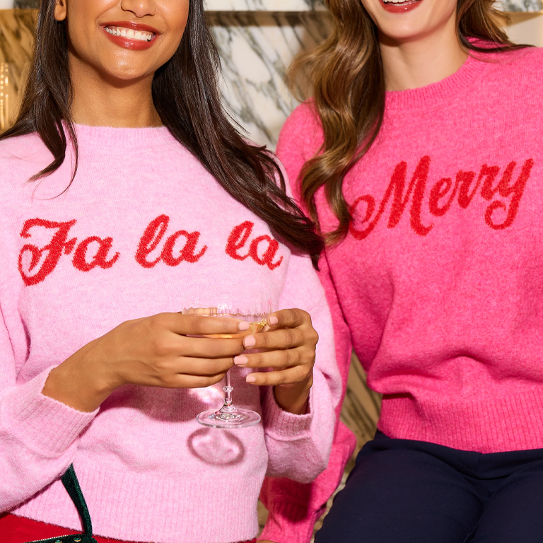 Shiraleah Sweater Fa La La Bubblegum Pink - Small - Image 3