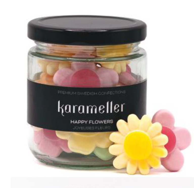 Karameller Swedish Candy Jar 200g - Happy Flowers