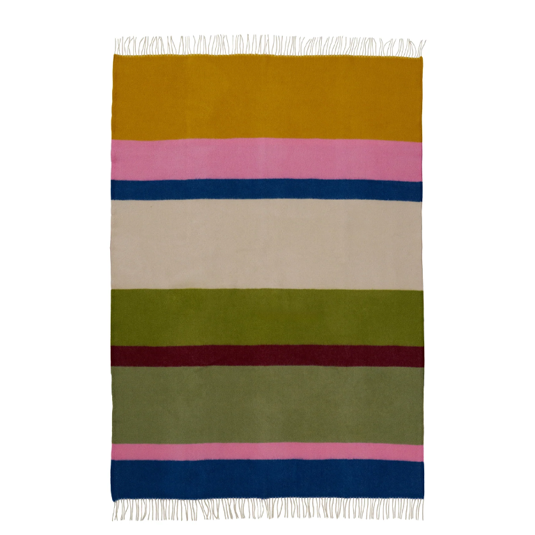 Klippan Throw - Arty Green and Pink
