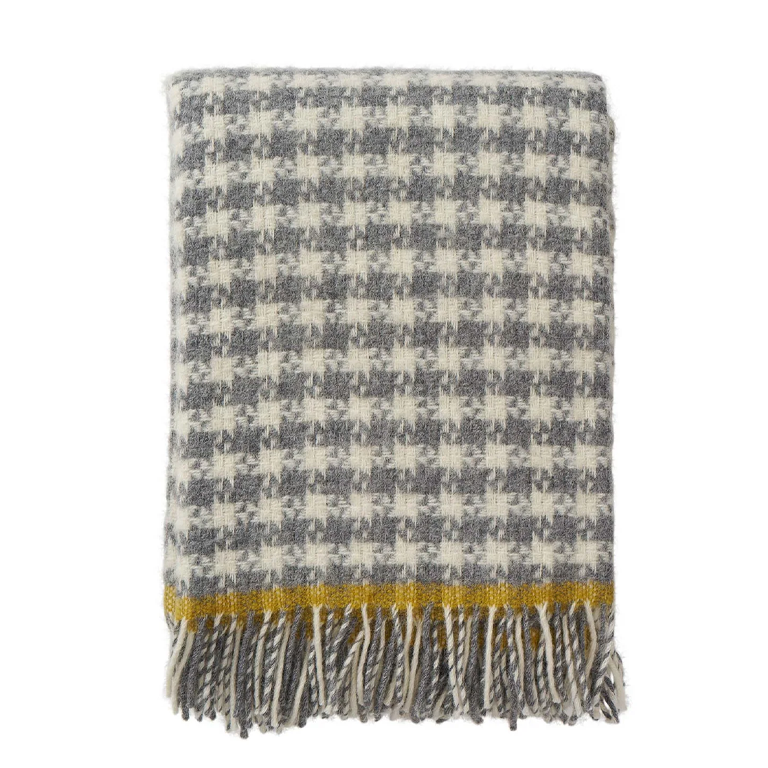 Klippan Throw - Dogstooth Grey and Yellow