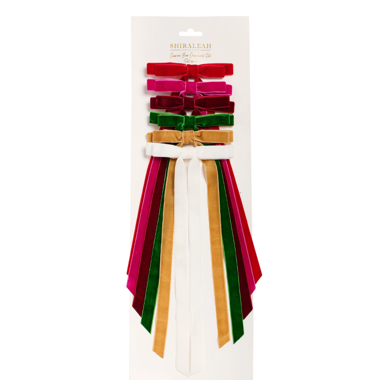 Shiraleah Decorative Bows Set of 6 - Multi Coloured