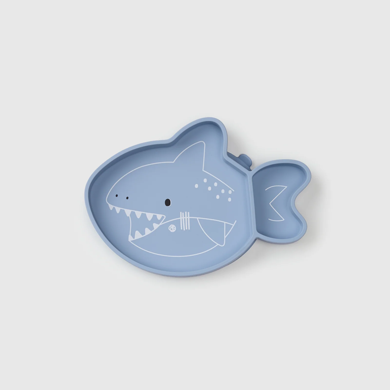Loulou Lollipop Silicone Snack Plate - Sarah Shark - Image 2