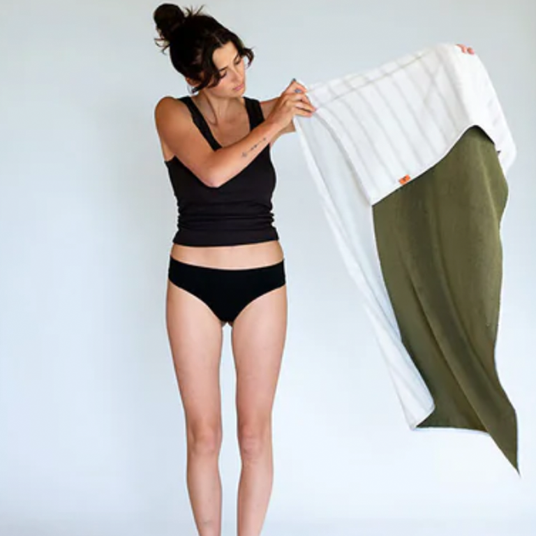 Typical Bath Towel - Two Tone Ceramic Clay and Moss Green