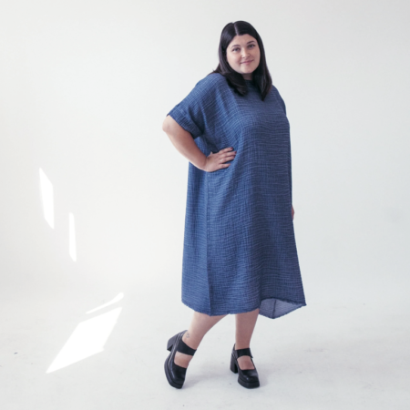 Pokoloko Crinkle Balloon Dress - Denim