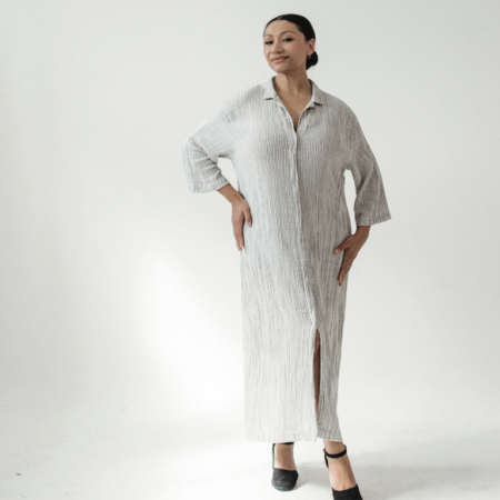 Pokoloko Crinkle Shirt Dress - Striped