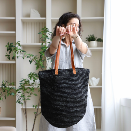 Pokoloko Raffia Bag - Black