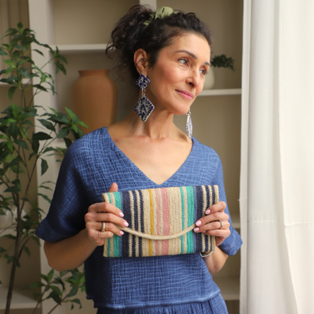 Pokoloko Jute Crossbody Bag - Multi Colour