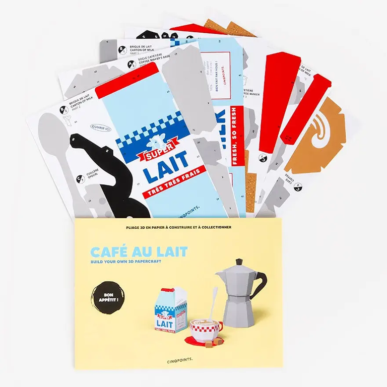 Cinqpoints 3D Paperfood - Cafe Au Lait - Image 4