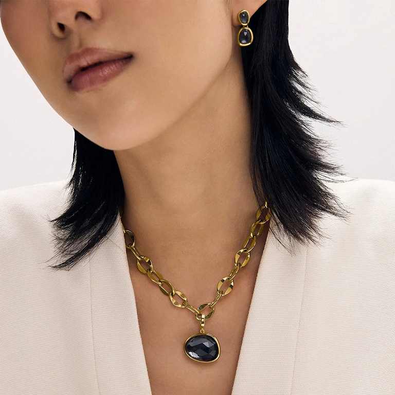 Dean Davidson Cala Collar Necklace - Iridescent Hematite - Image 3