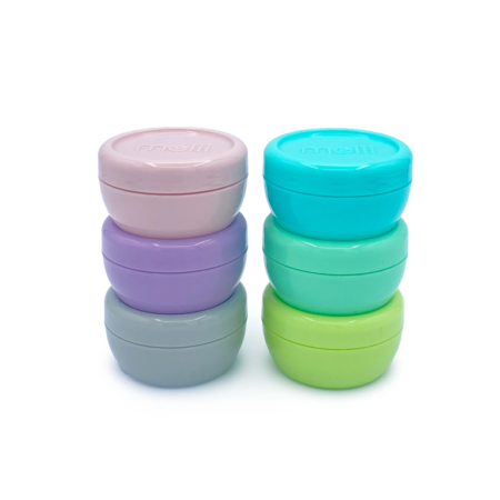 Melii Mini Condiment Containers Set of 6 - Pink/Purple/Grey/Blue/Mint/Lime